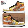 Zenitsu Lightning Crest Low-Top Leather Sneakers – Orange Demon Slayer Shoes