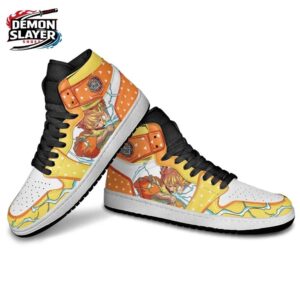 Zenitsu High-Top Leather Sneakers Demon Slayer Exclusive Custom Anime Sneakers 3